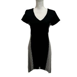 Nana Balia Paris Black & White Textured Mini Dress. Medium